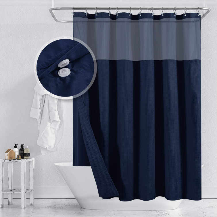 Red Barrel Studio® Hotel Style Cotton Shower Curtain With SnapIn